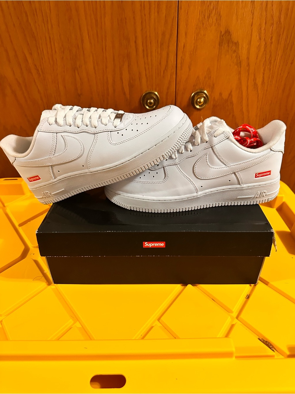 Nike Air Force 1 Low SP Supreme White CU9225-100 Mens 8.5 Womens 10 Sneakers